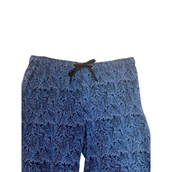 Tailor Vintage Shorts Mens Large Leaf Print PURE teccool Drawstring Swim Trunks - Picture 3 of 16